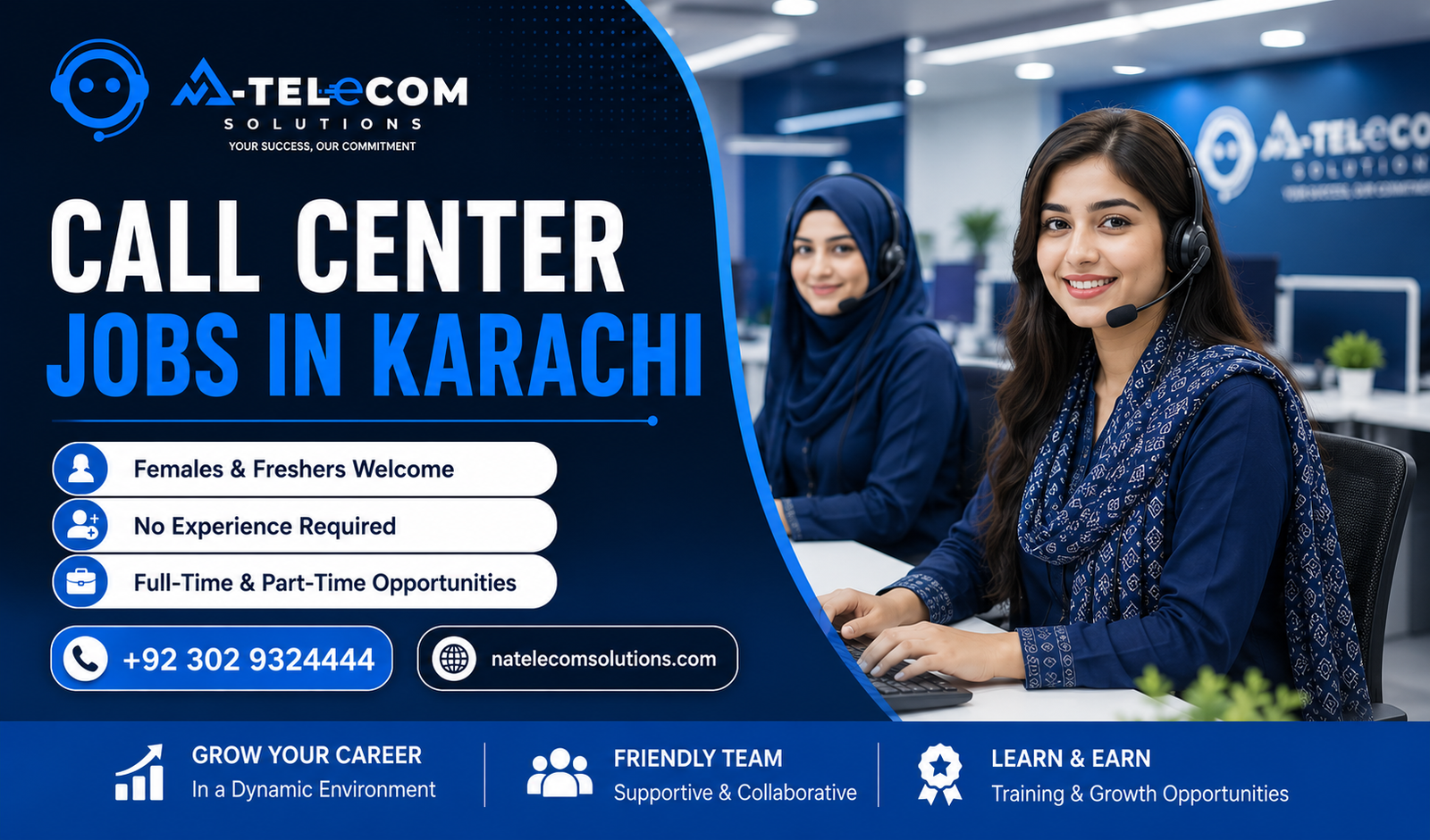 Call Center Jobs in Karachi for Females and Freshers at Na Telecom Solutions