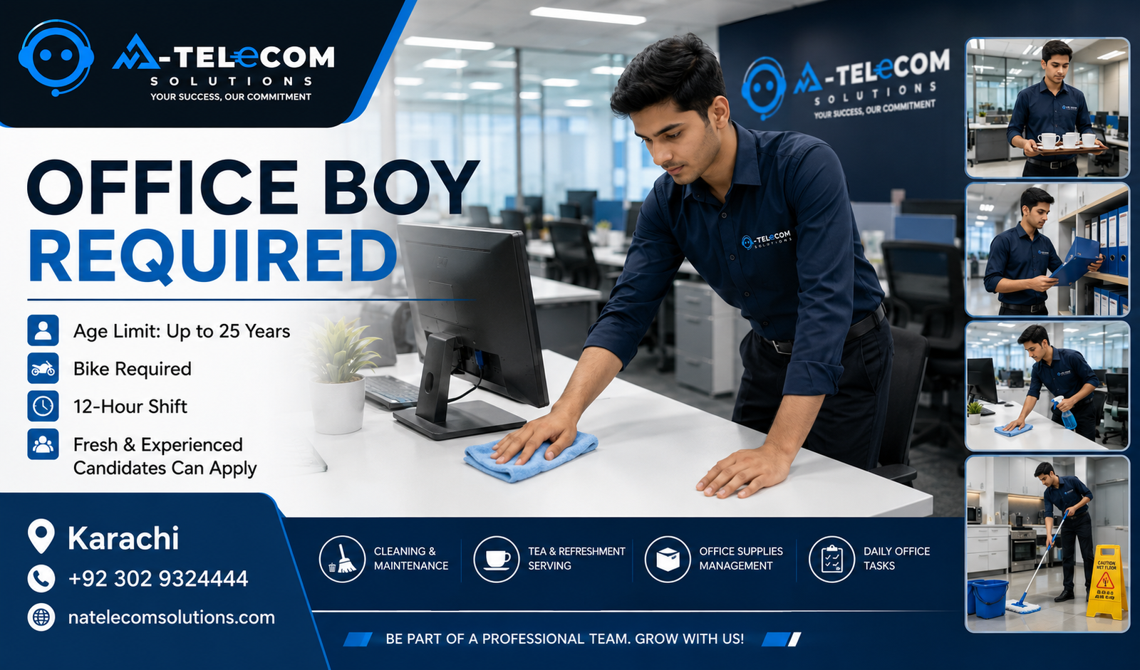 Office Boy Jobs in Karachi – Full-Time Job Opportunity for Freshers